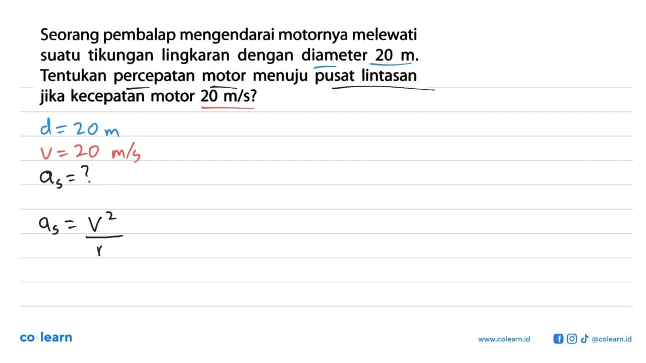 Seorang pembalap mengendarai motornya melewati suatu