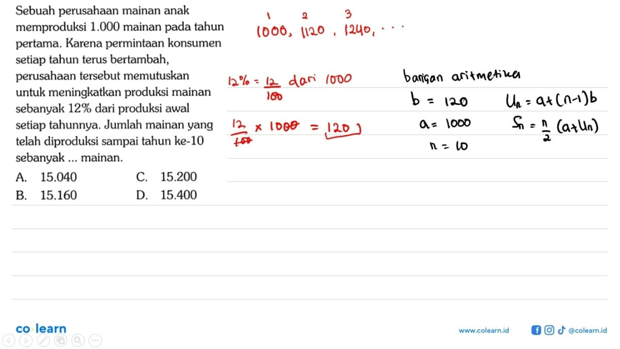 Sebuah perusahaan mainan anak memproduksi 1.000 mainan pada