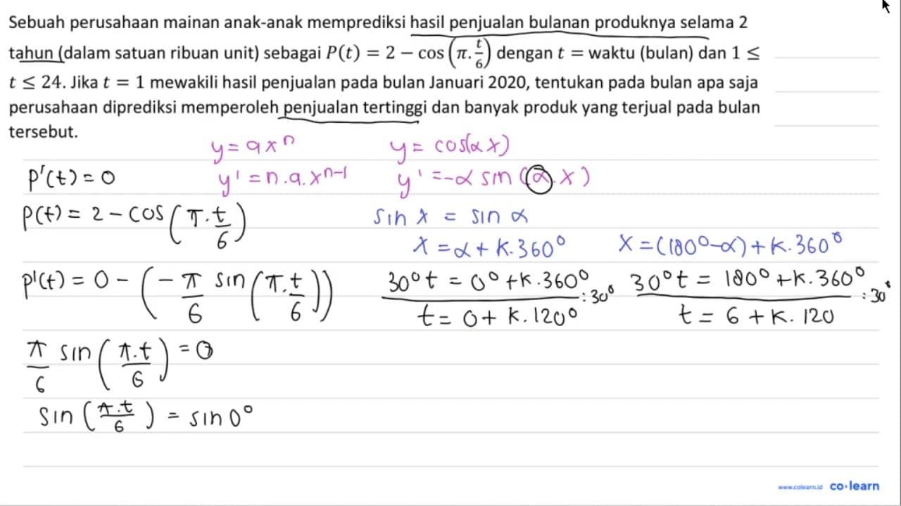 Sebuah perusahaan mainan anak-anak memprediksi hasil