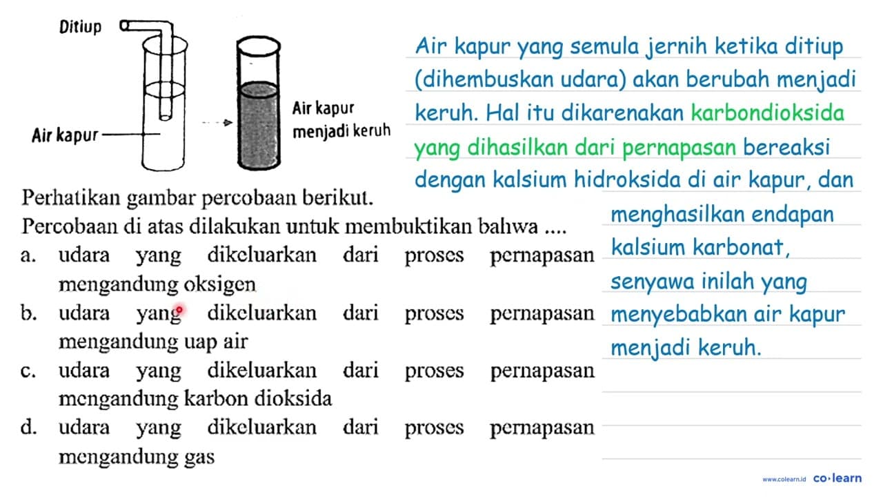 Perhatikan gambar percobaan berikut. Percobaan di atas