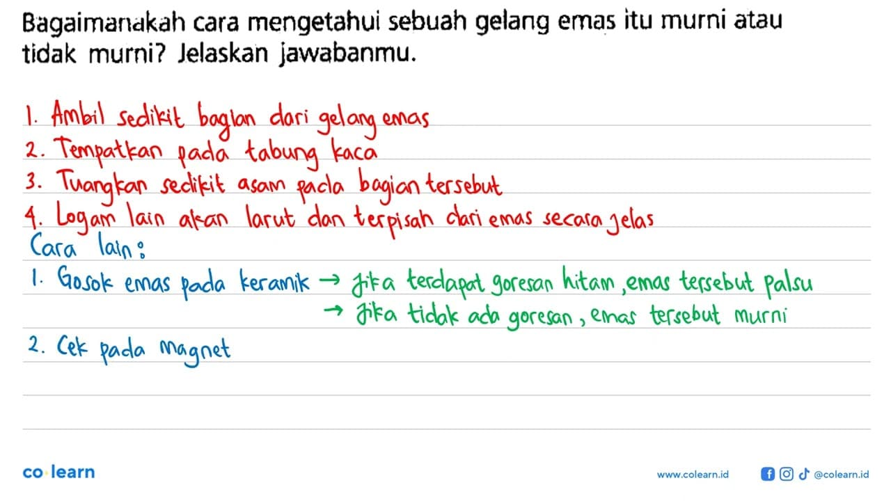 Bagaimarakah cara mengetahui sebuah gelang emas itu murni