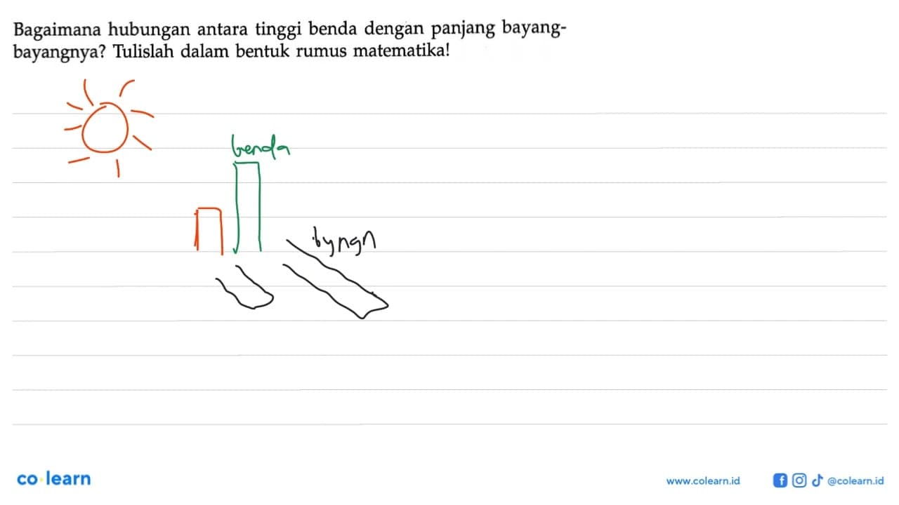 Bagaimana hubungan antara tinggi benda dengan panjang