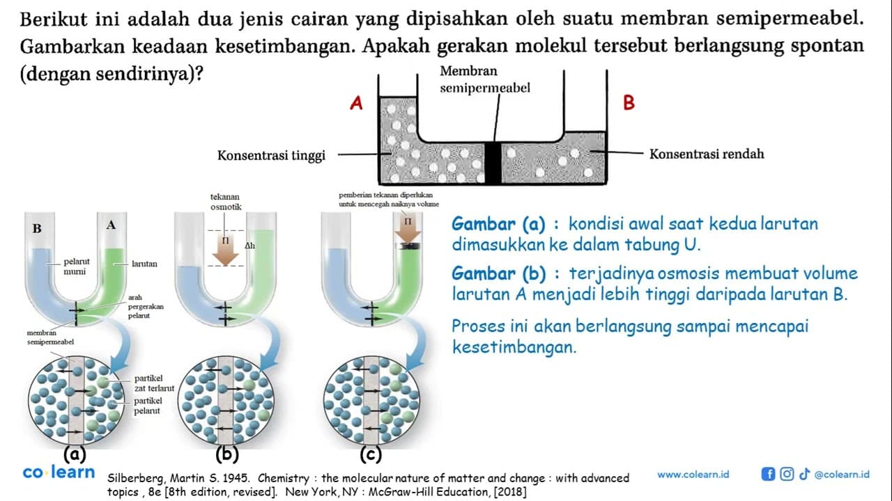 Berikut ini adalah dua jenis cairan yang dipisahkan oleh