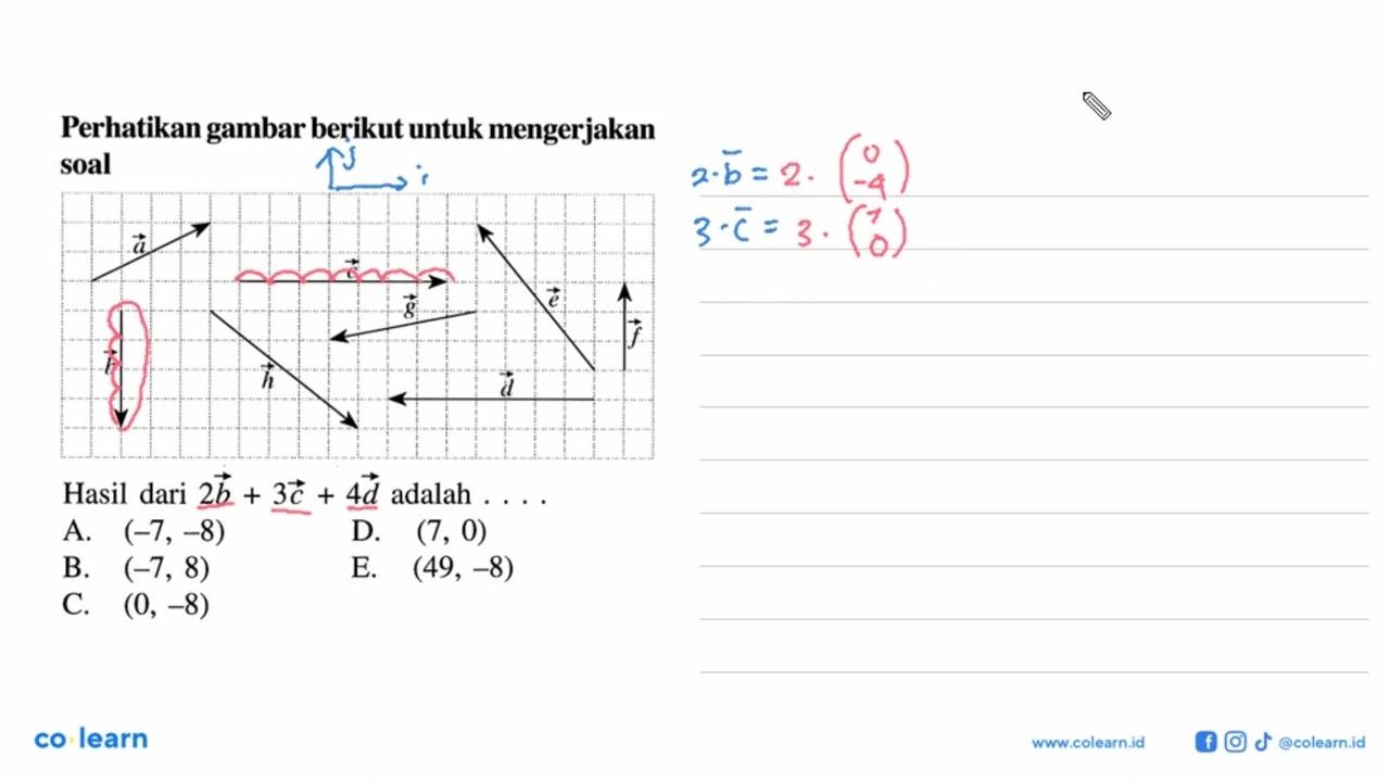 Perhatikan gambar berikut untuk mengerjakan soal a c g e f