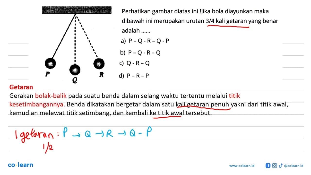 Perhatikan gambar diatas ini! Jika bola diayunkan maka