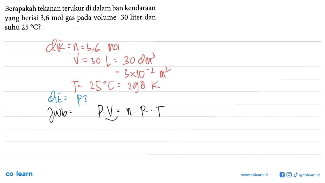 Berapakah tekanan terukur di dalam ban kendaraan yang