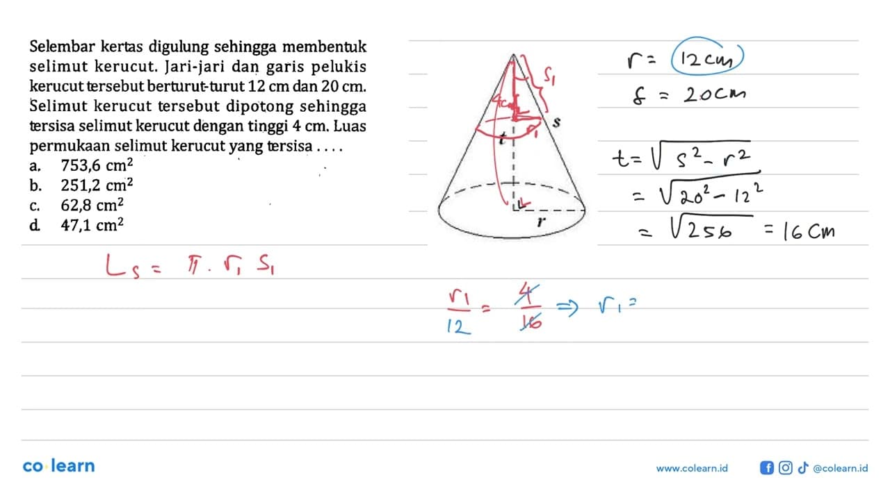 Selembar kertas digulung sehingga membentuk selimut