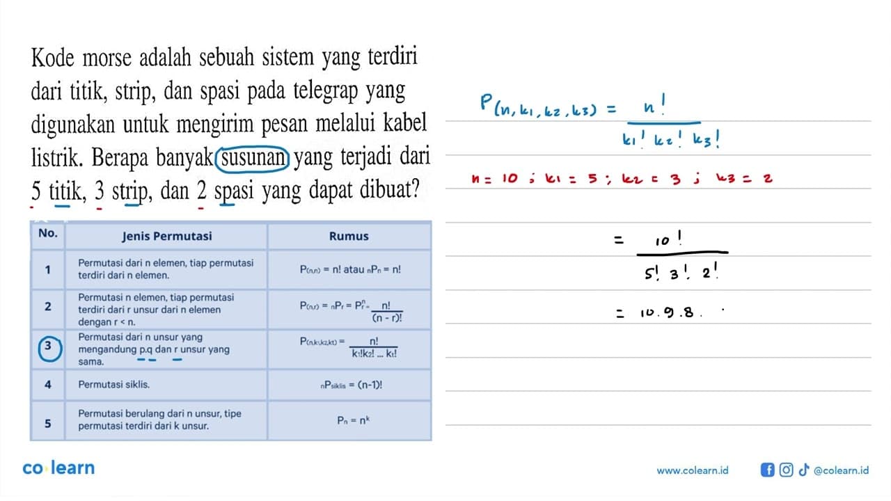 Kode morse adalah sebuah sistem yang terdiri dari titik,