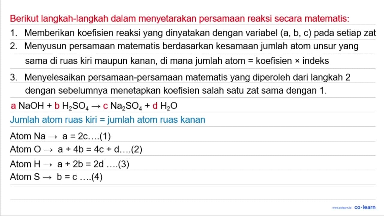 Diketahui persamaan reaksi: { a ) NaOH(aq)+b H_(2)