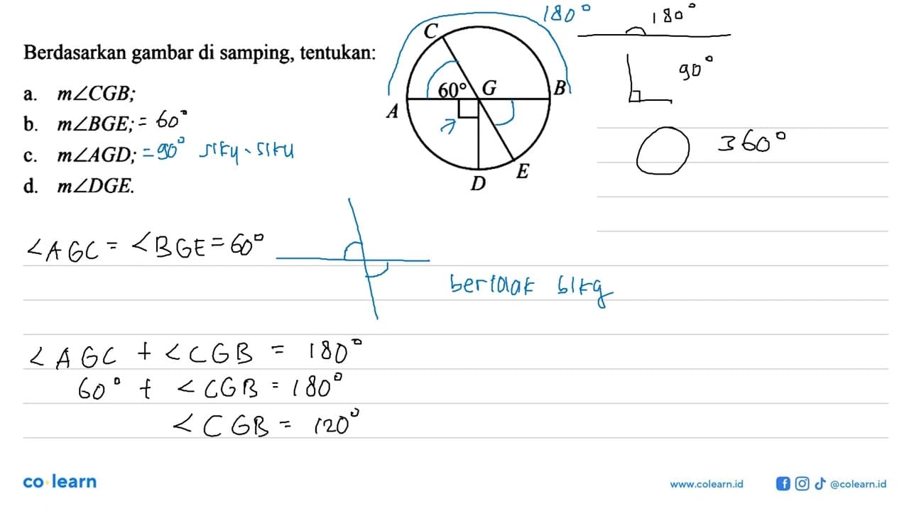 C 60 G B A D EBerdasarkan gambar di samping, tentukan:a. m