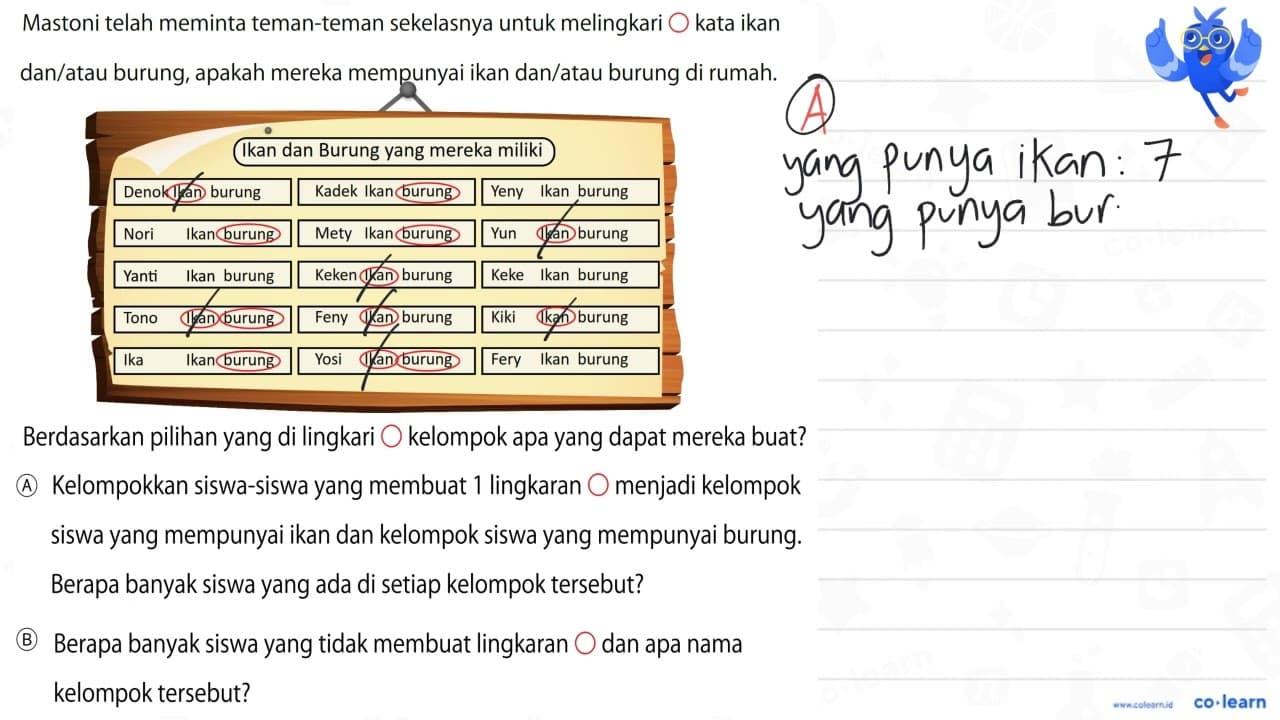 Mastoni telah meminta teman-teman sekelasnya untuk