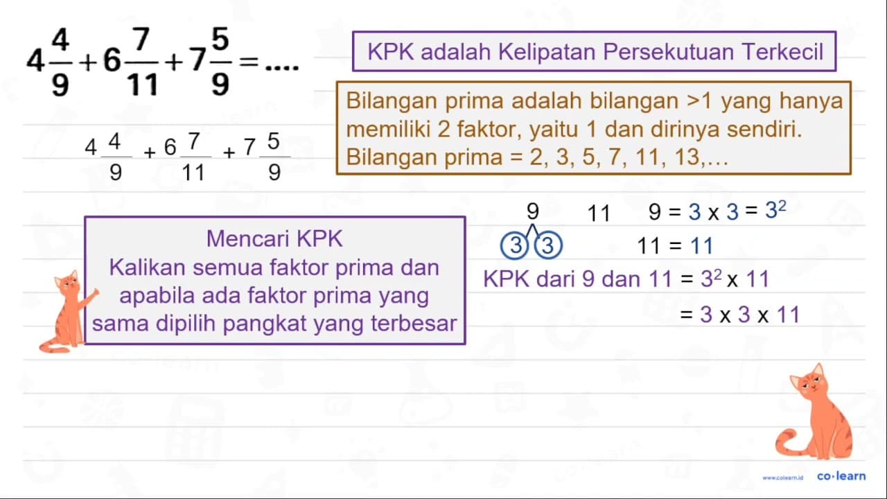 4 (4)/(9)+6 (7)/(11)+7 (5)/(9)=...