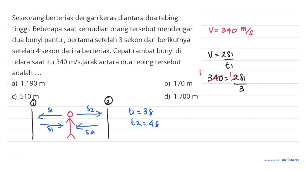 Seseorang berteriak dengan keras diantara dua tebing