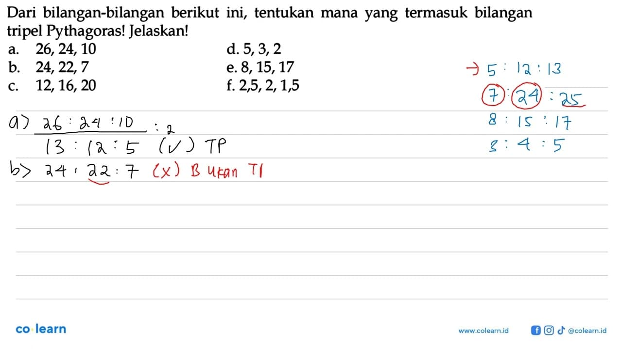 Dari bilangan-bilangan berikut ini, tentukan mana yang