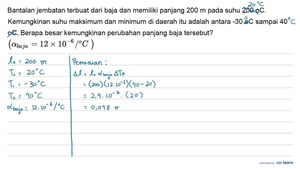 Bantalan jembatan terbuat dari baja dan memiliki panjang