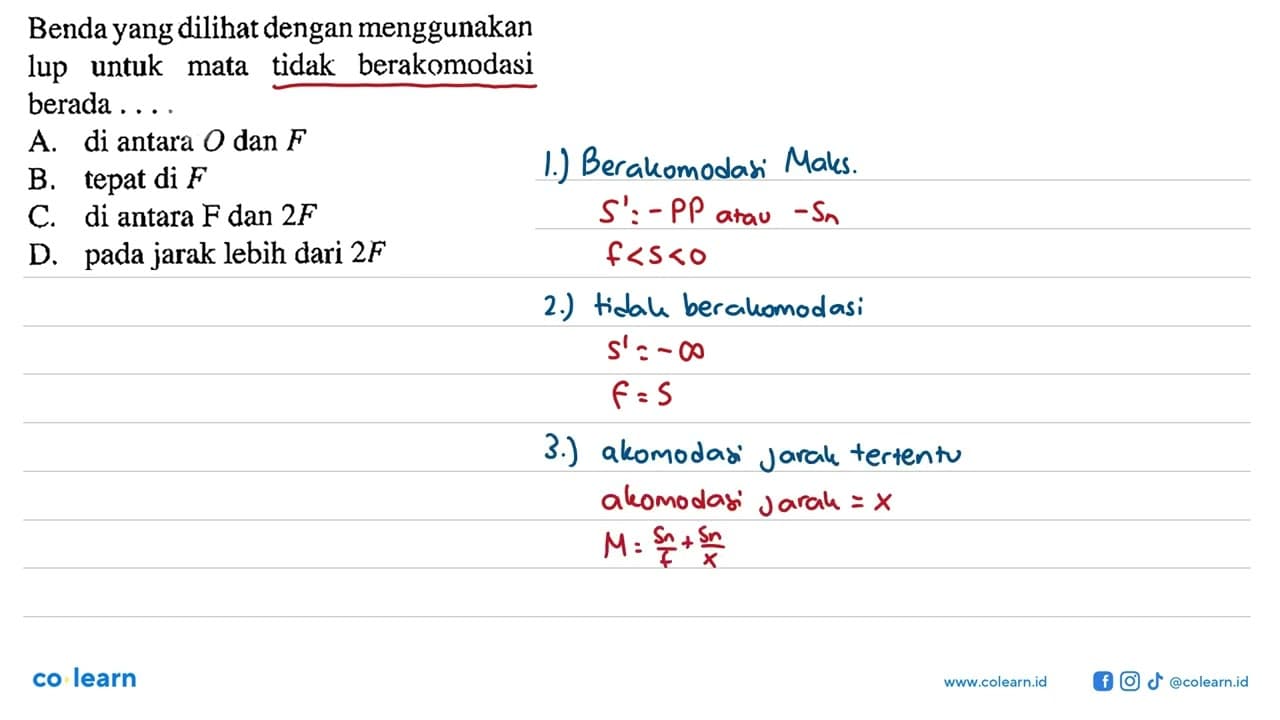 Benda yang dilihat dengan menggunakan lup untuk mata tidak