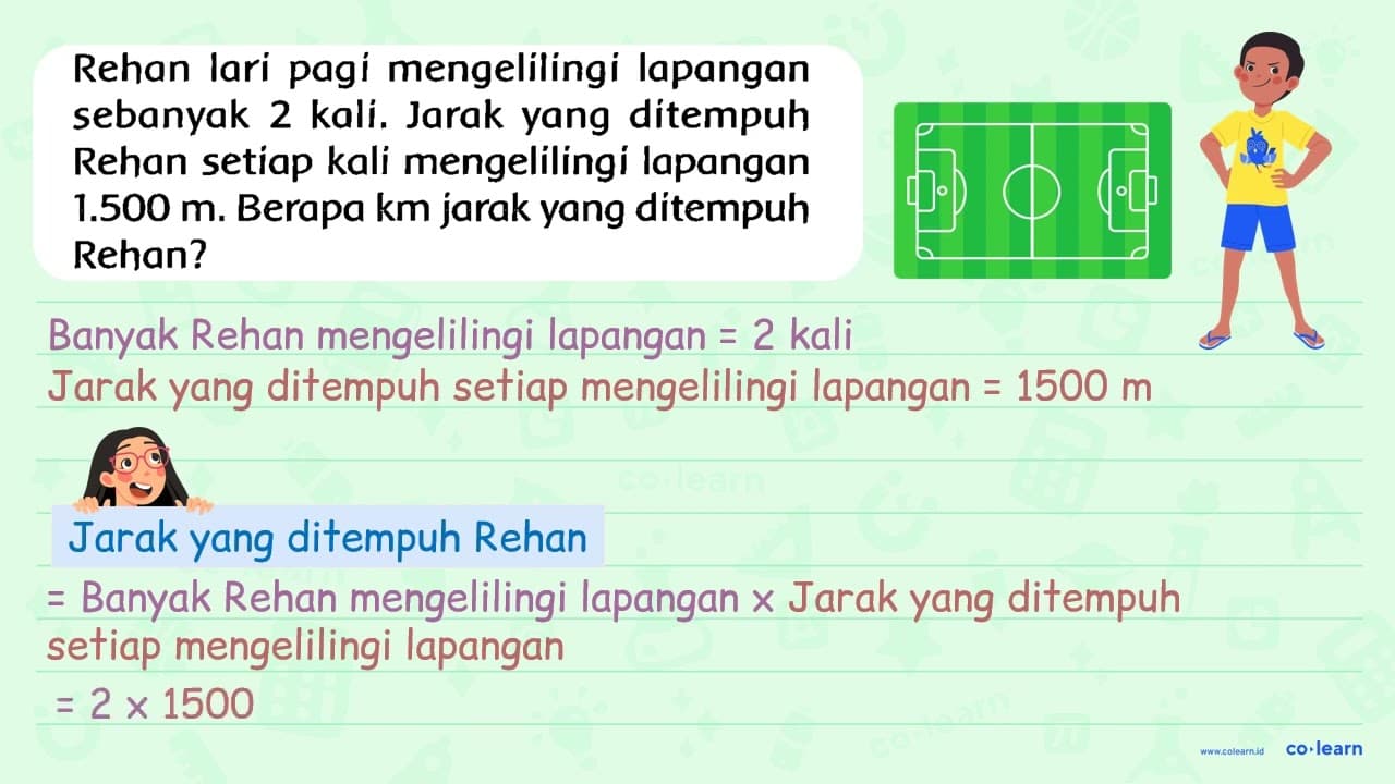 Rehan lari pagi mengelilingi lapangan sebanyak 2 kali.