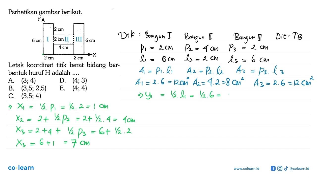 Perhatikan gambar berikut. Y 2 cm 6 cm 2 cm 6 cm 4 cm 2 cm