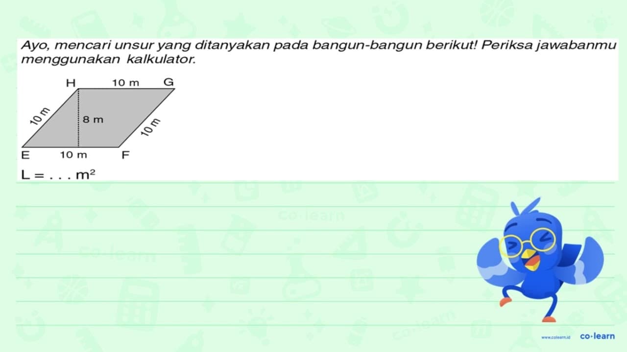 Ayo, mencari unsur yang ditanyakan pada bangun-bangun