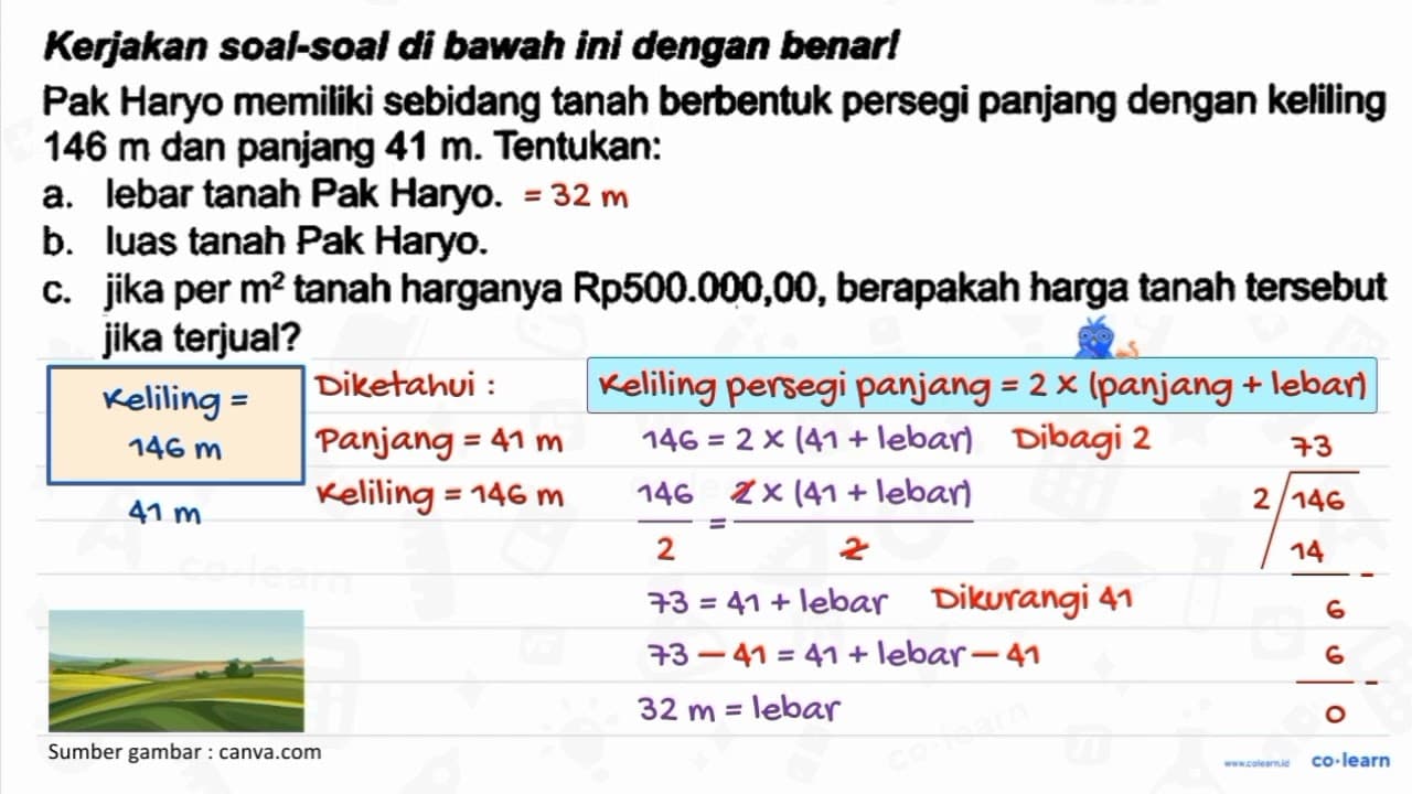 Kerjakan soal-soal di bawah ini dengan benarl Pak Haryo