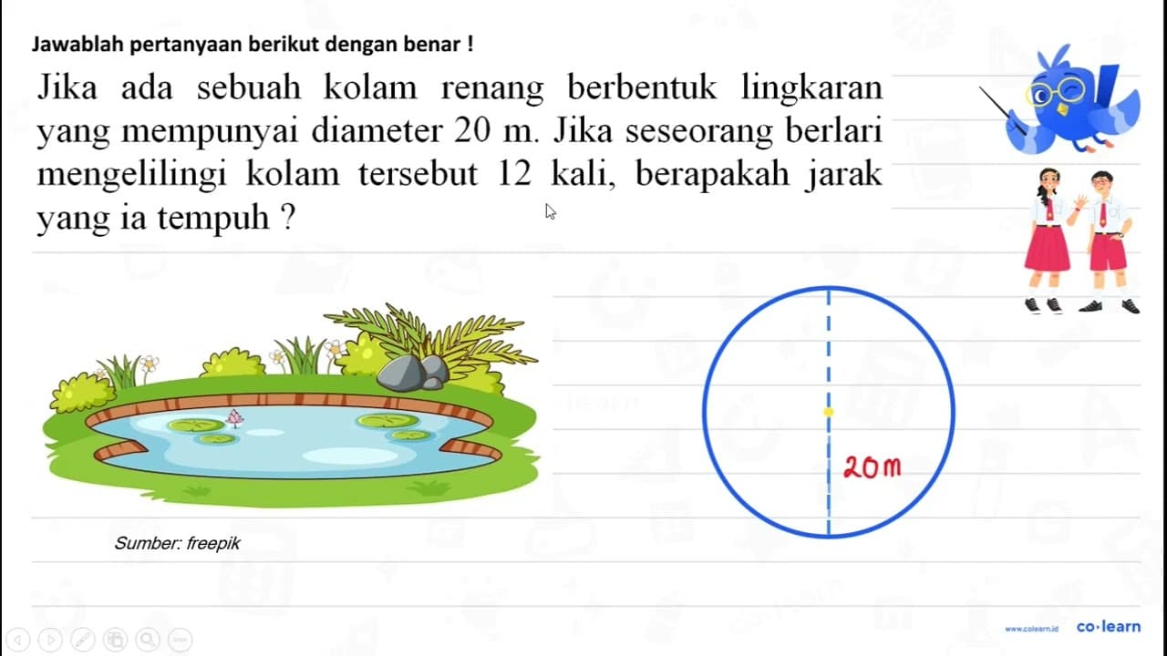 Jawablah pertanyaan berikut dengan benar! Jika ada sebuah