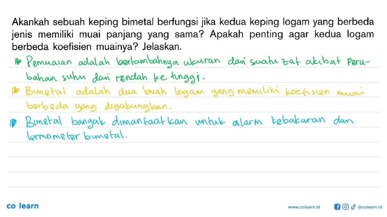 Akankah sebuah keping bimetal berfungsi jika kedua keping