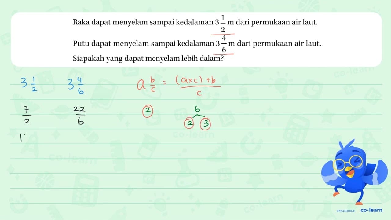 Raka dapat menyelam sampai kedalaman 3 1/2 m dari permukaan