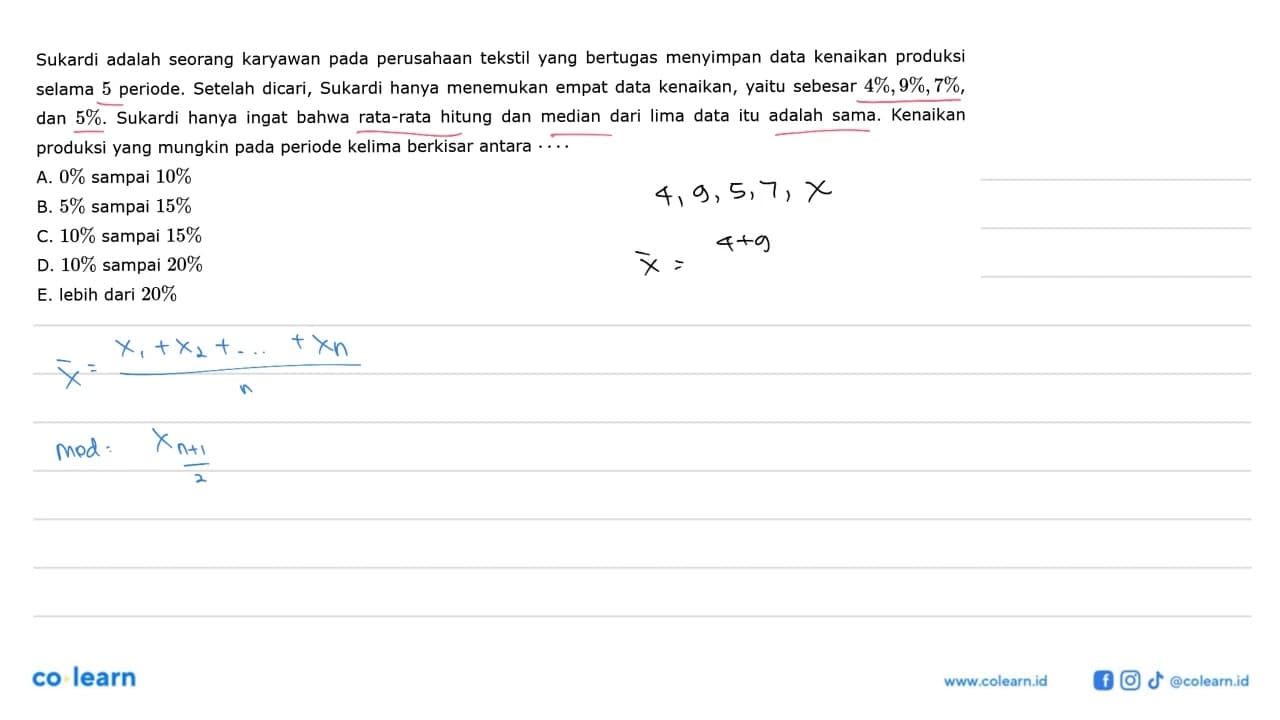 Sukardi adalah seorang karyawan pada perusahaan tekstil