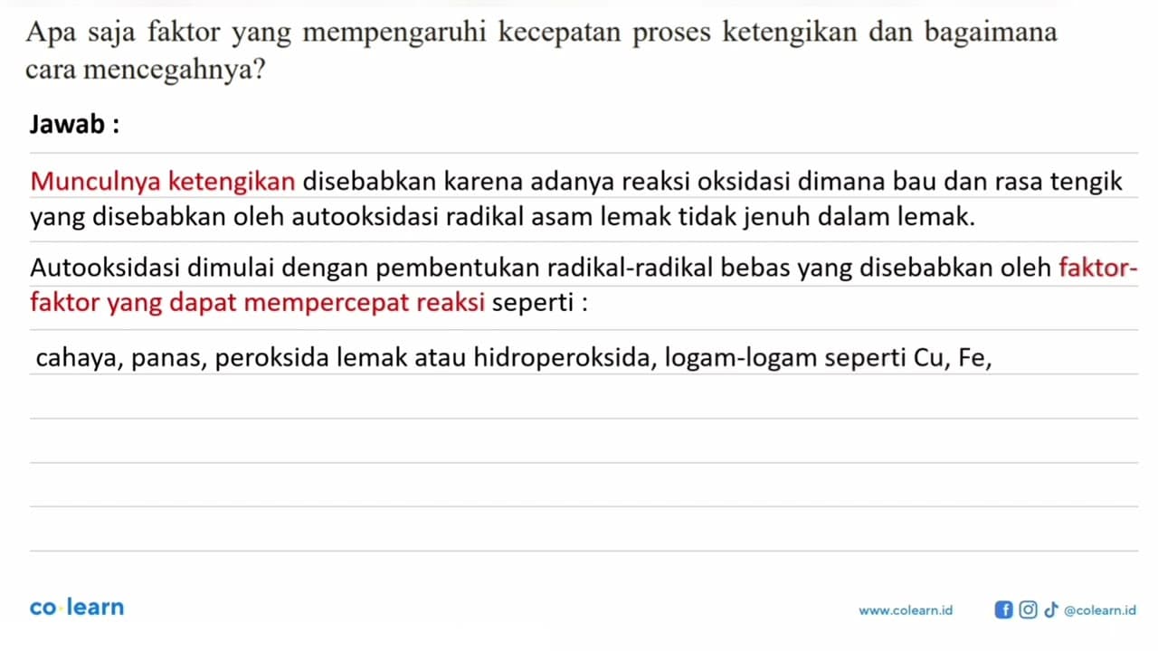 Apa saja faktor yang mempengaruhi kecepatan proses