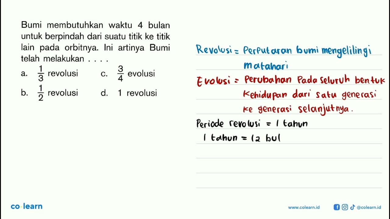 Bumi membutuhkan waktu 4 bulan untuk berpindah dari suatu