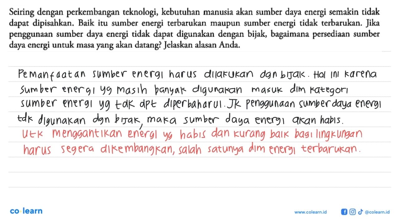 Seiring dengan perkembangan teknologi, kebutuhan manusia