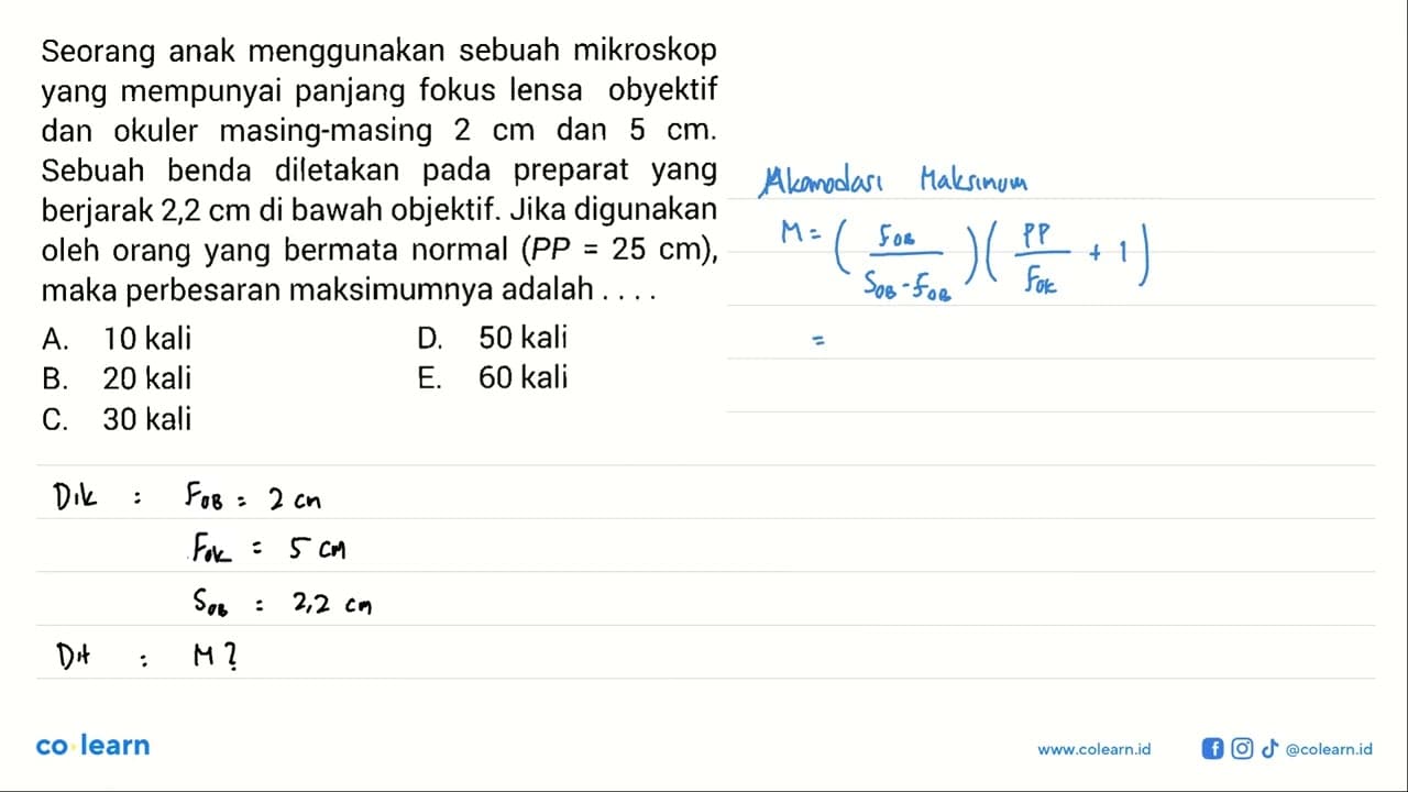 Seorang anak menggunakan sebuah mikroskop yang mempunyai