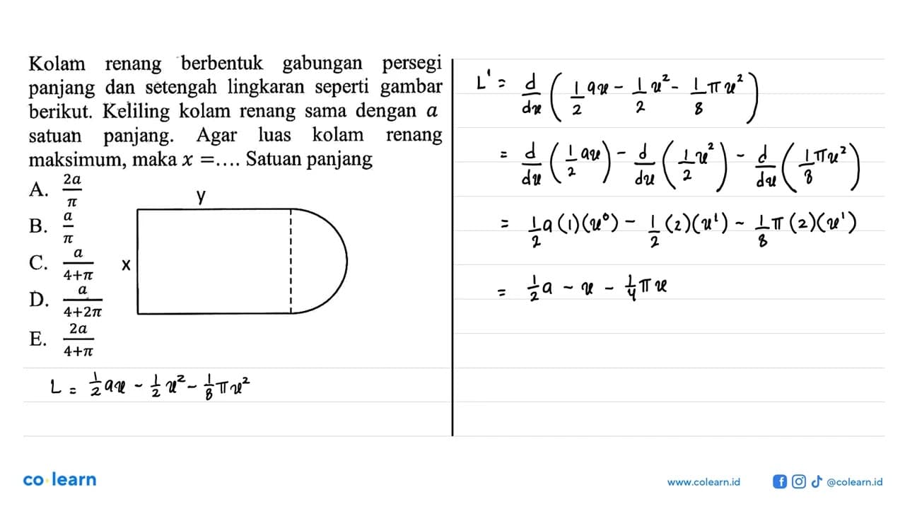 Kolam renang berbentuk gabungan persegi panjang dan