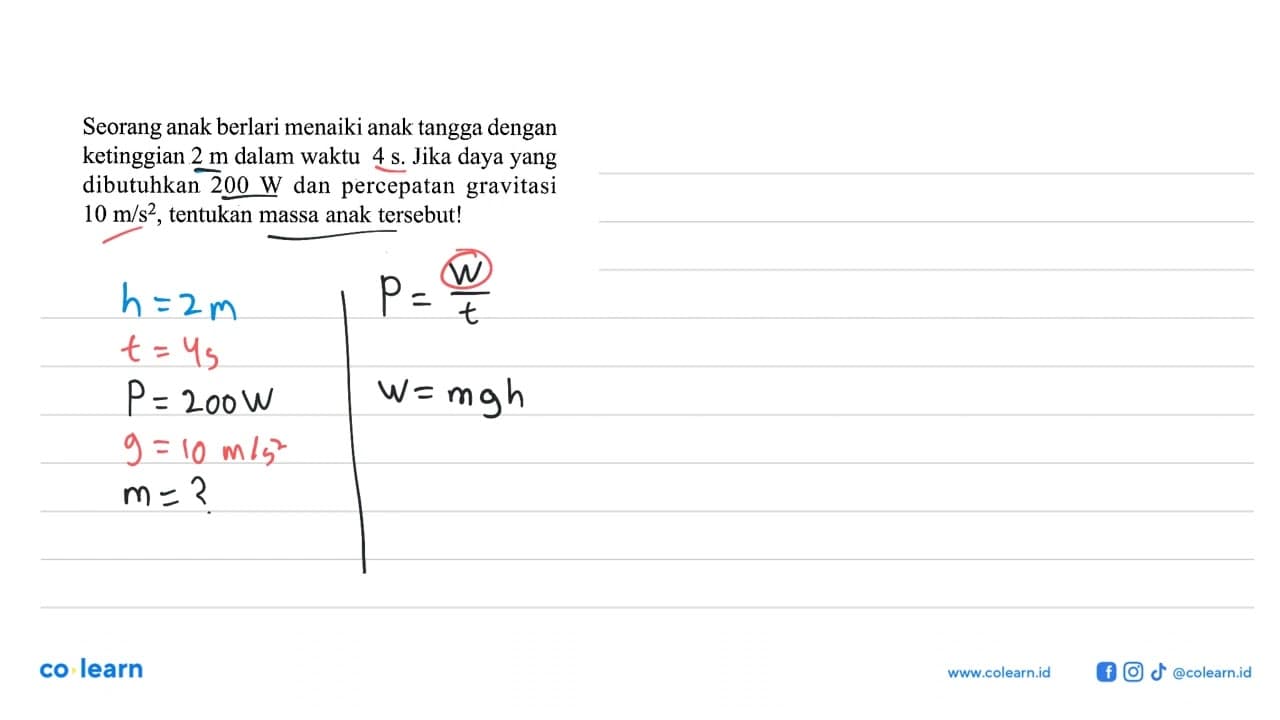 Seorang anak berlari menaiki anak tangga dengan ketinggian