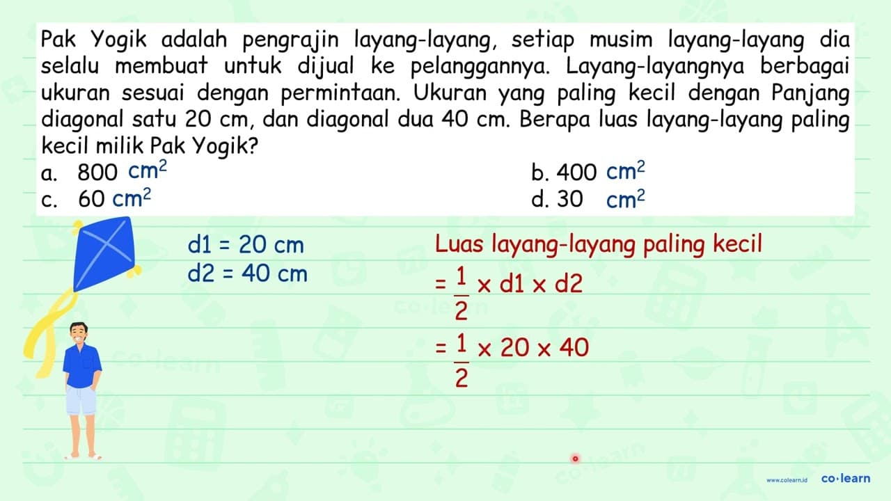 Pak Yogik adalah pengrajin layang-layang, setiap musim