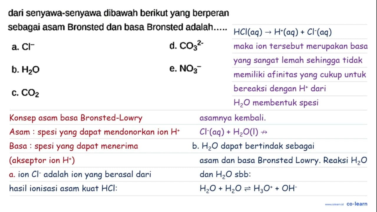 dari senyawa-senyawa dibawah berikut yang berperan sebagai