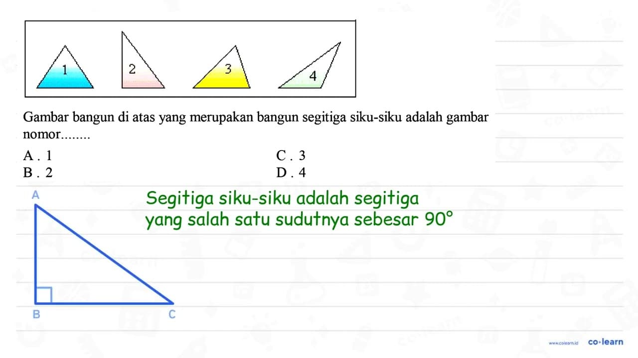 1 2 3 4 Gambar bangun di atas yang merupakan bangun