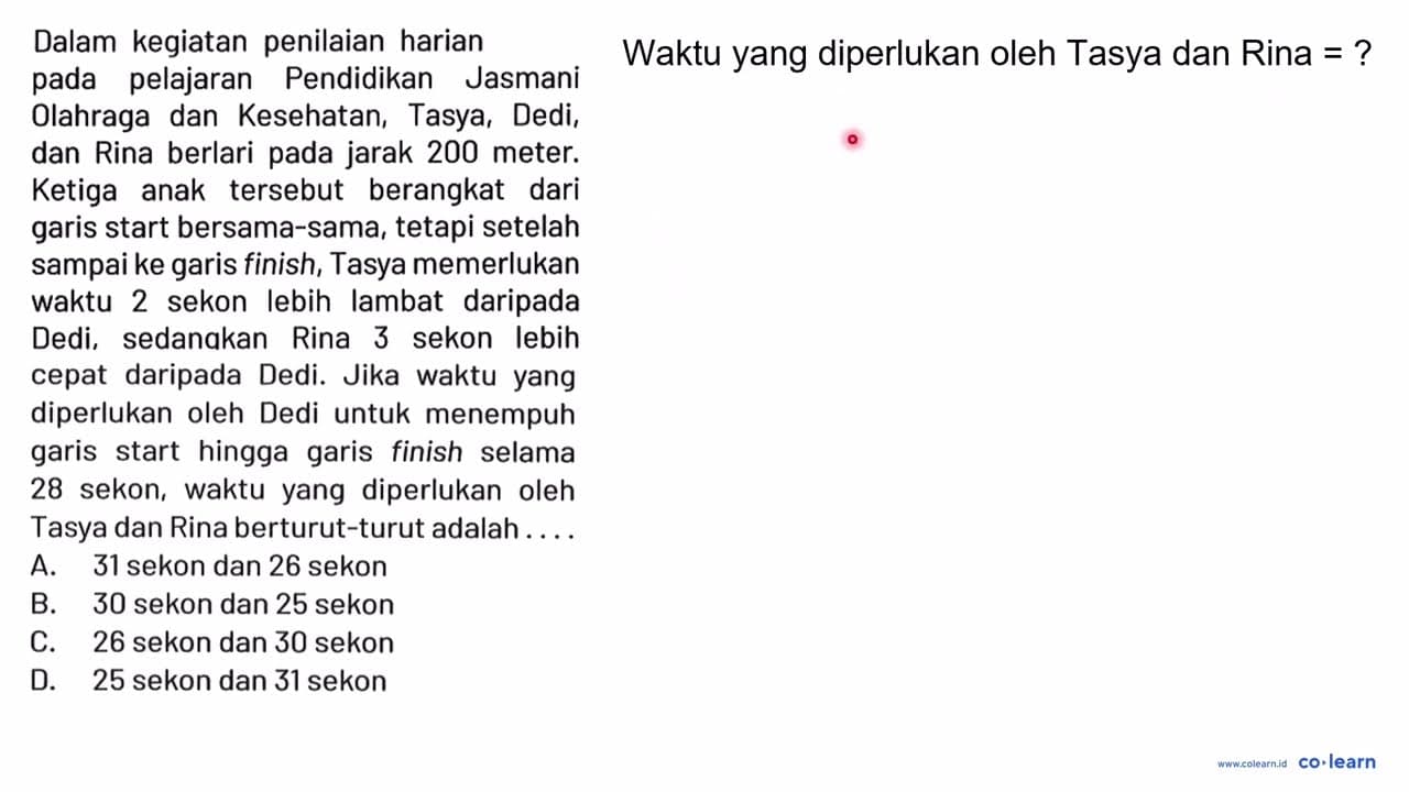 Dalam kegiatan penilaian harian pada pelajaran Pendidikan