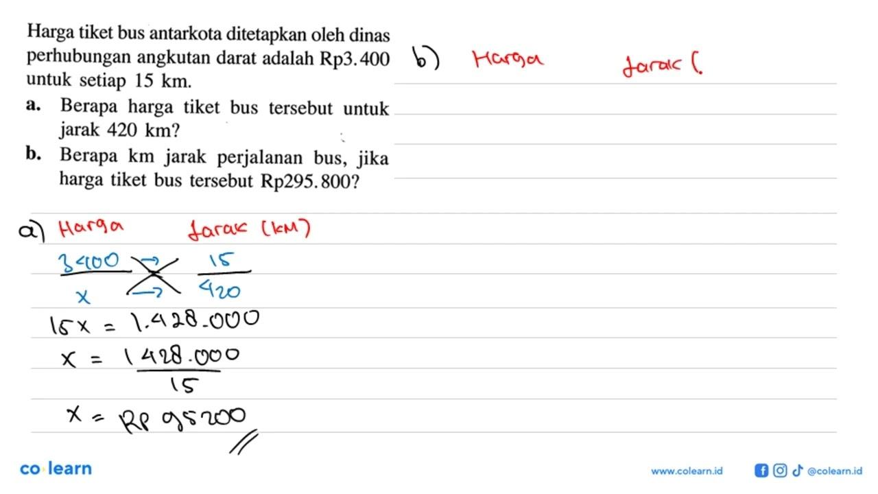 Harga tiket bus antarkota ditetapkan oleh dinas perhubungan