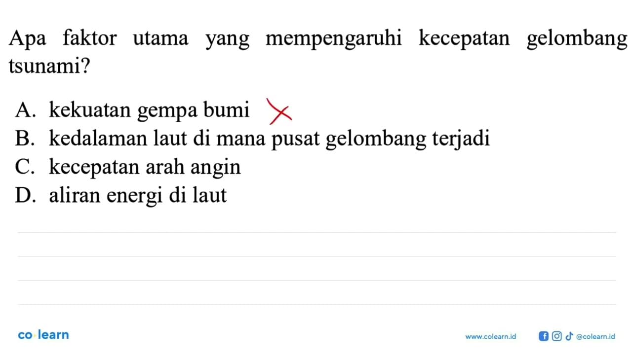 Apa faktor utama yang mempengaruhi kecepatan gelombang