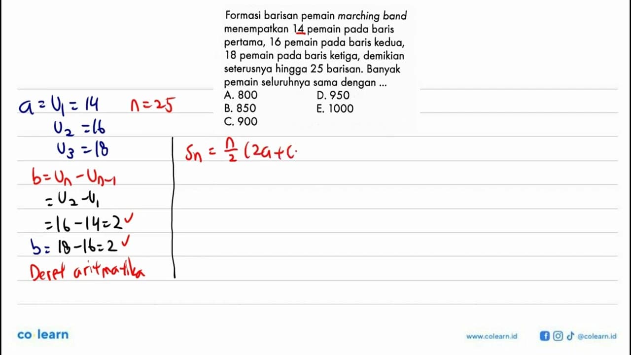 Formasi barisan pemain marching band menempatkan 14 pemain