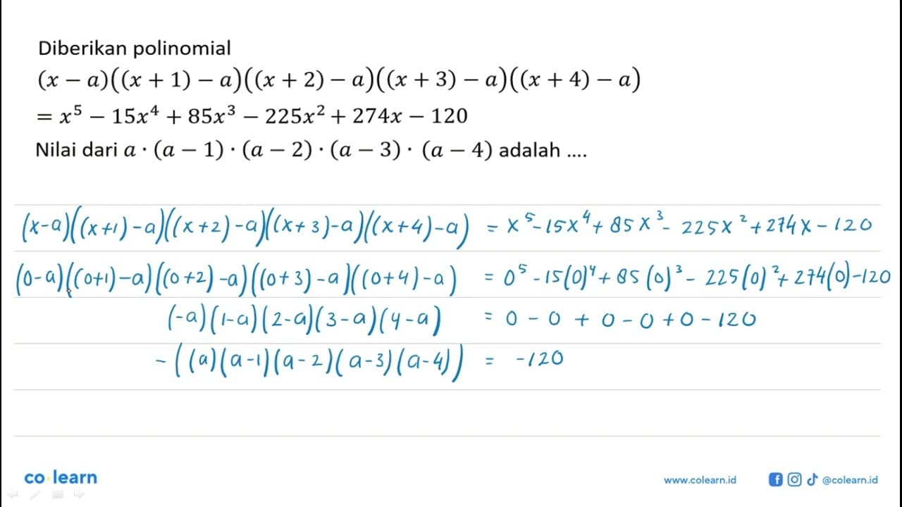 Diberikan polinomial