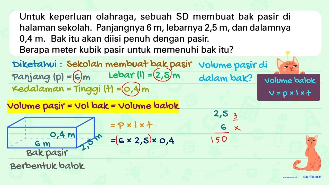 Untuk keperluan olahraga, sebuah SD membuat bak pasir di