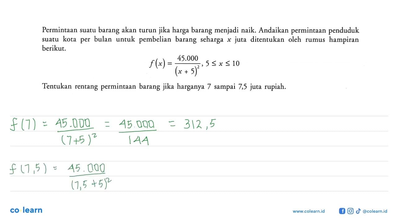 Permintaan suatu barang akan turun jika harga barang