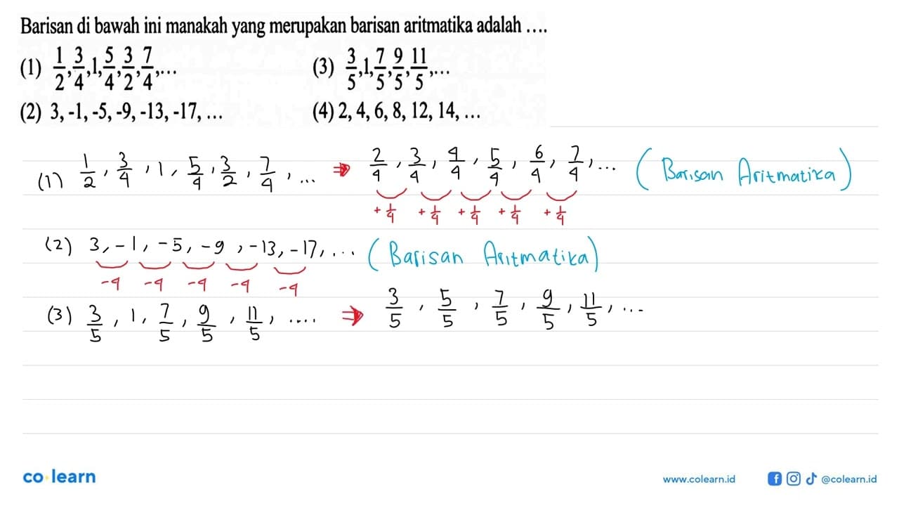 Barisan di bawah ini manakah yang merupakan barisan