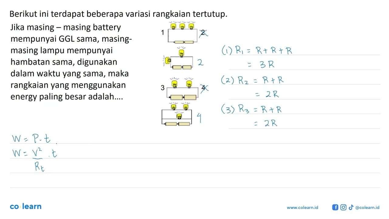 Berikut ini terdapat beberapa variasi rangkaian tertutup.