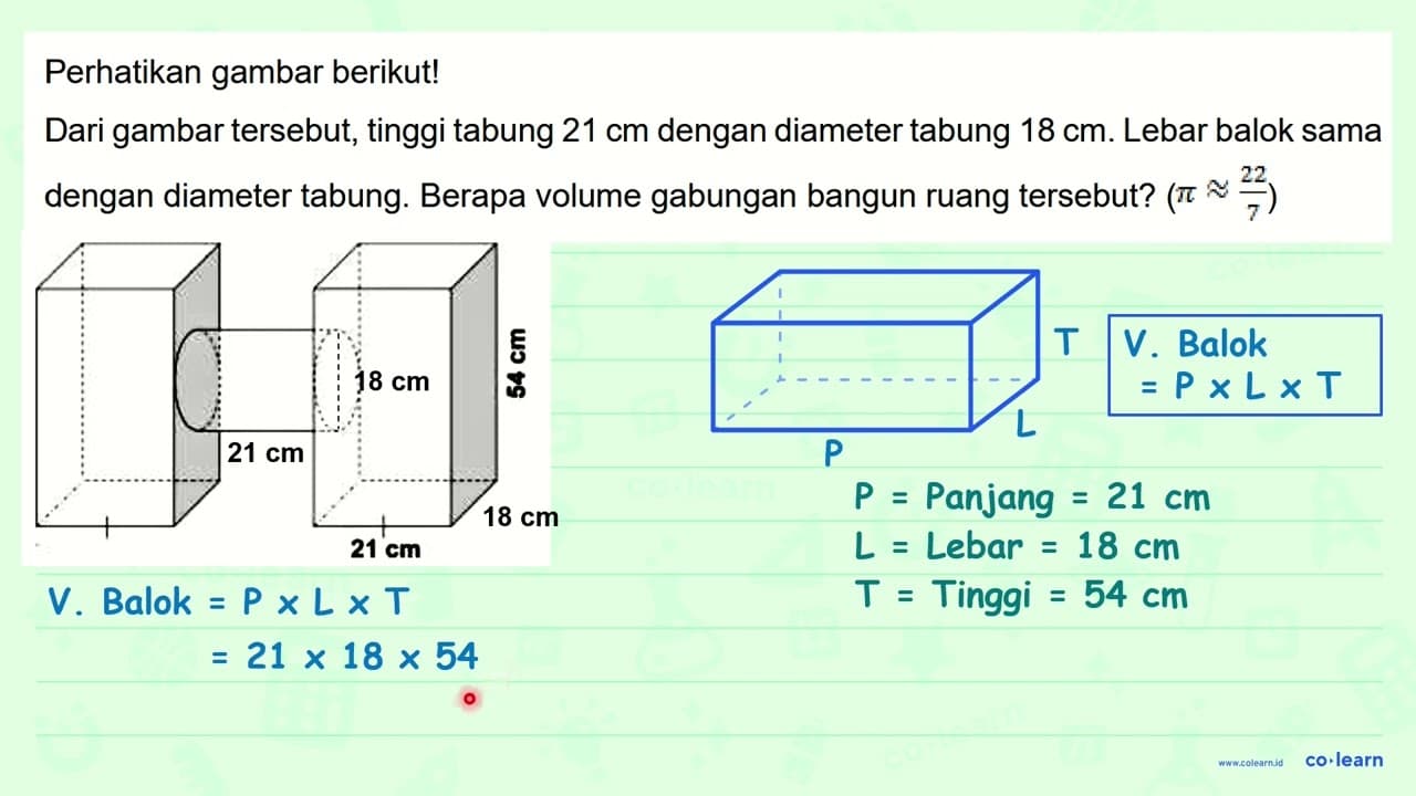 Perhatikan gambar berikut! gambar tersebut, tinggi tabung