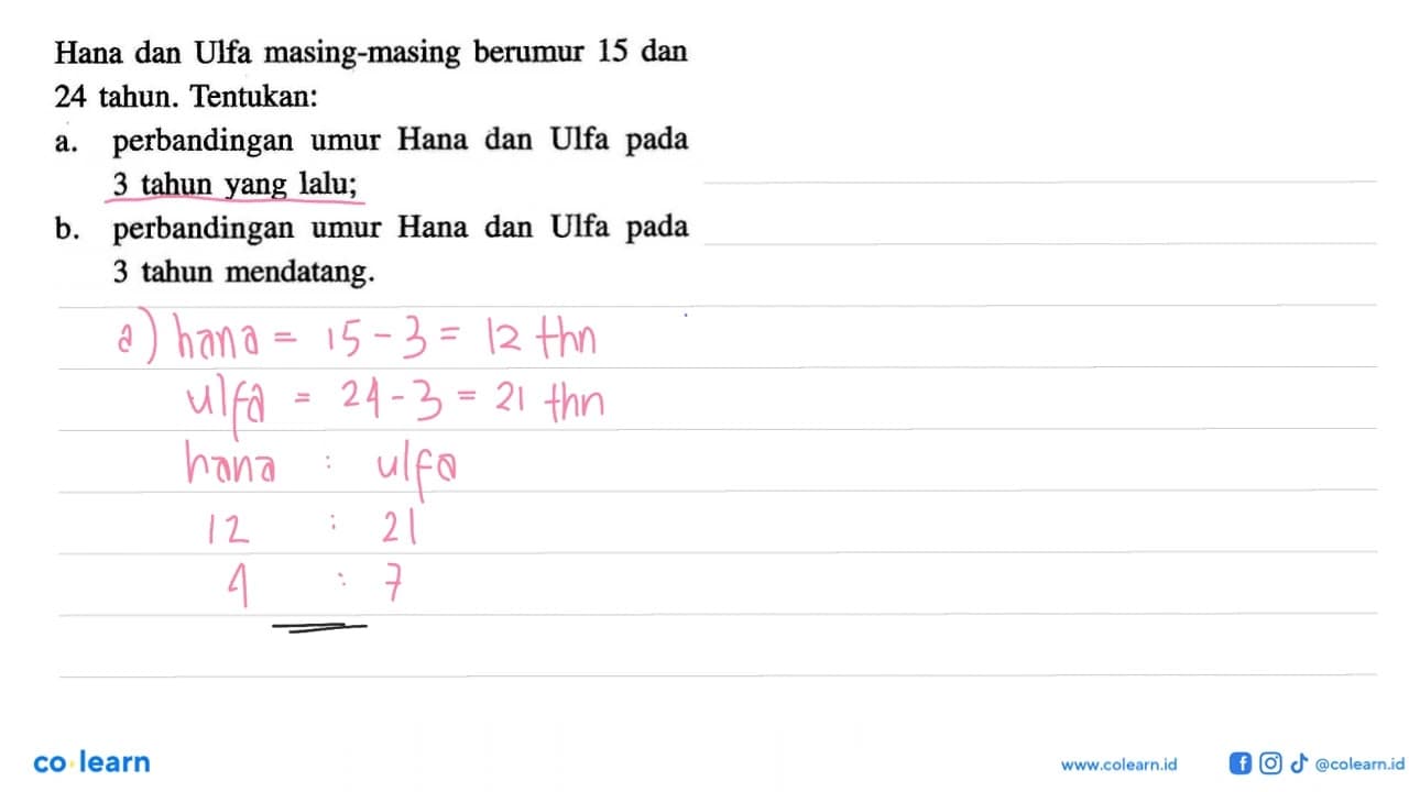 Hana dan Ulfa masing-masing berumur 15 dan 24 tahun.