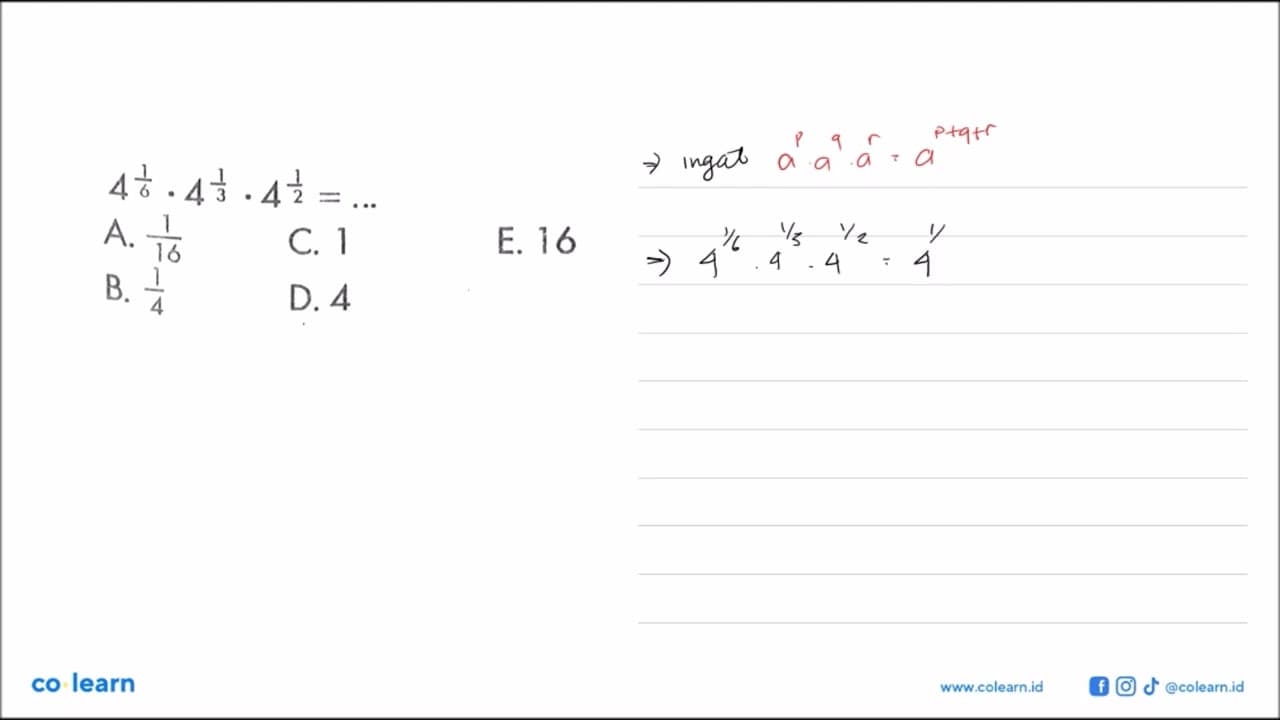 4^(1/6). 4^(1/3). 4^(1/2) = ...