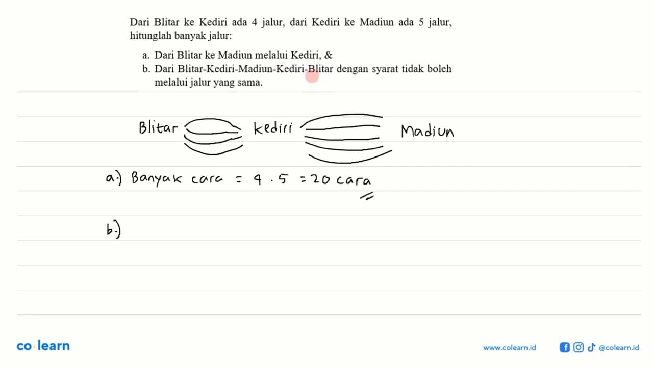 Dari Blitar ke Kediri ada 4 jalur, dari Kediri ke Madiun